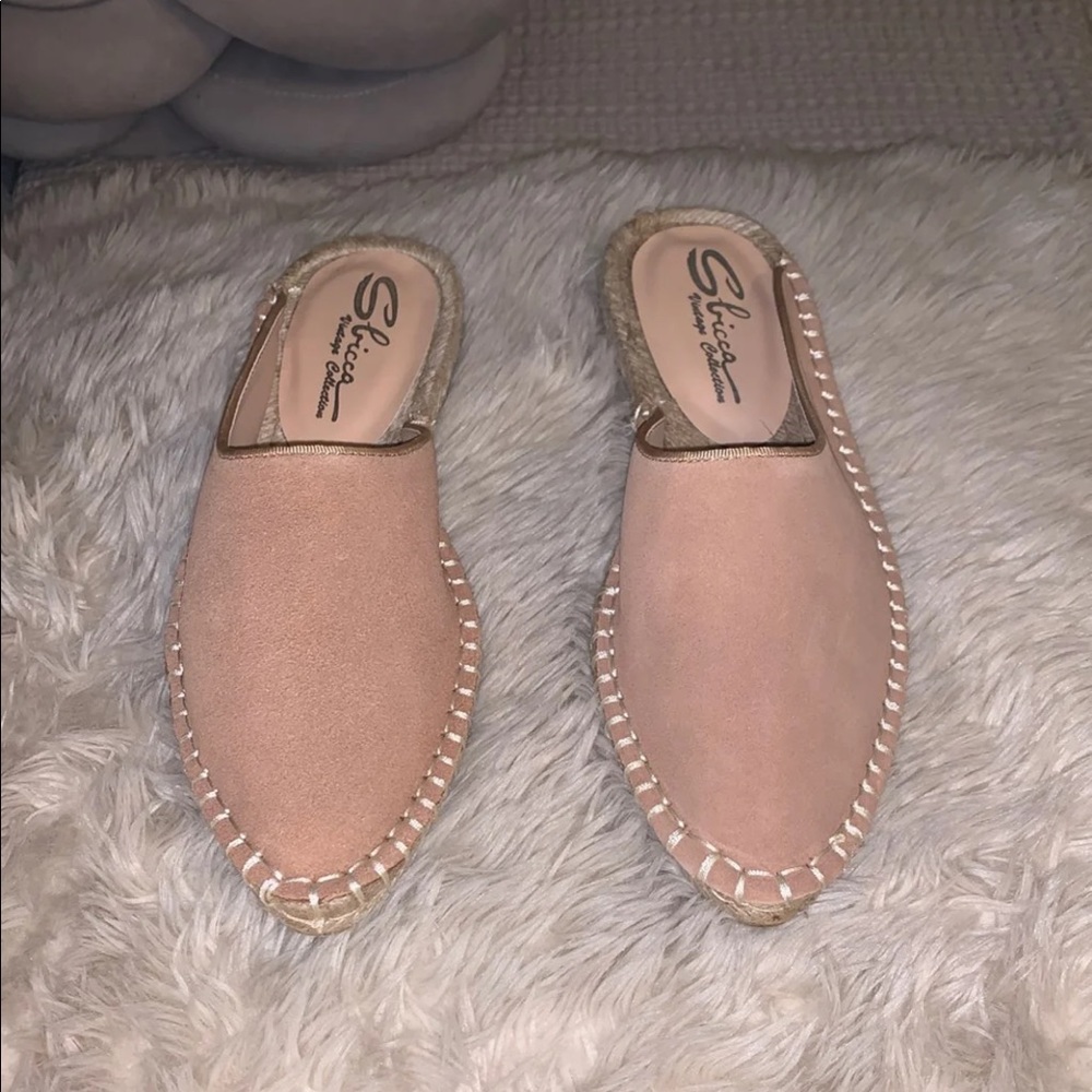 ✖️sold✖️Genuine Leather Suede Slip-On Flats / Espadrilles